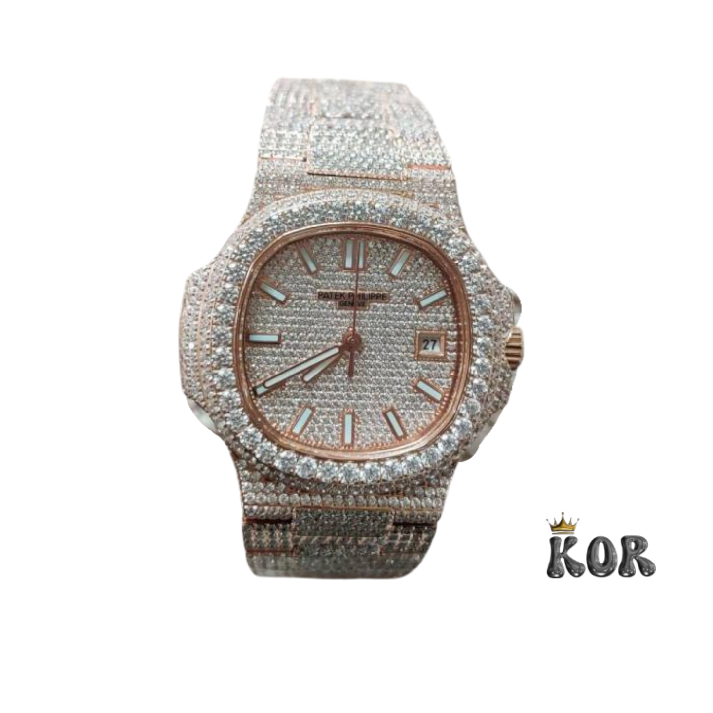 Patek Philippe Geneve Moissanite watch