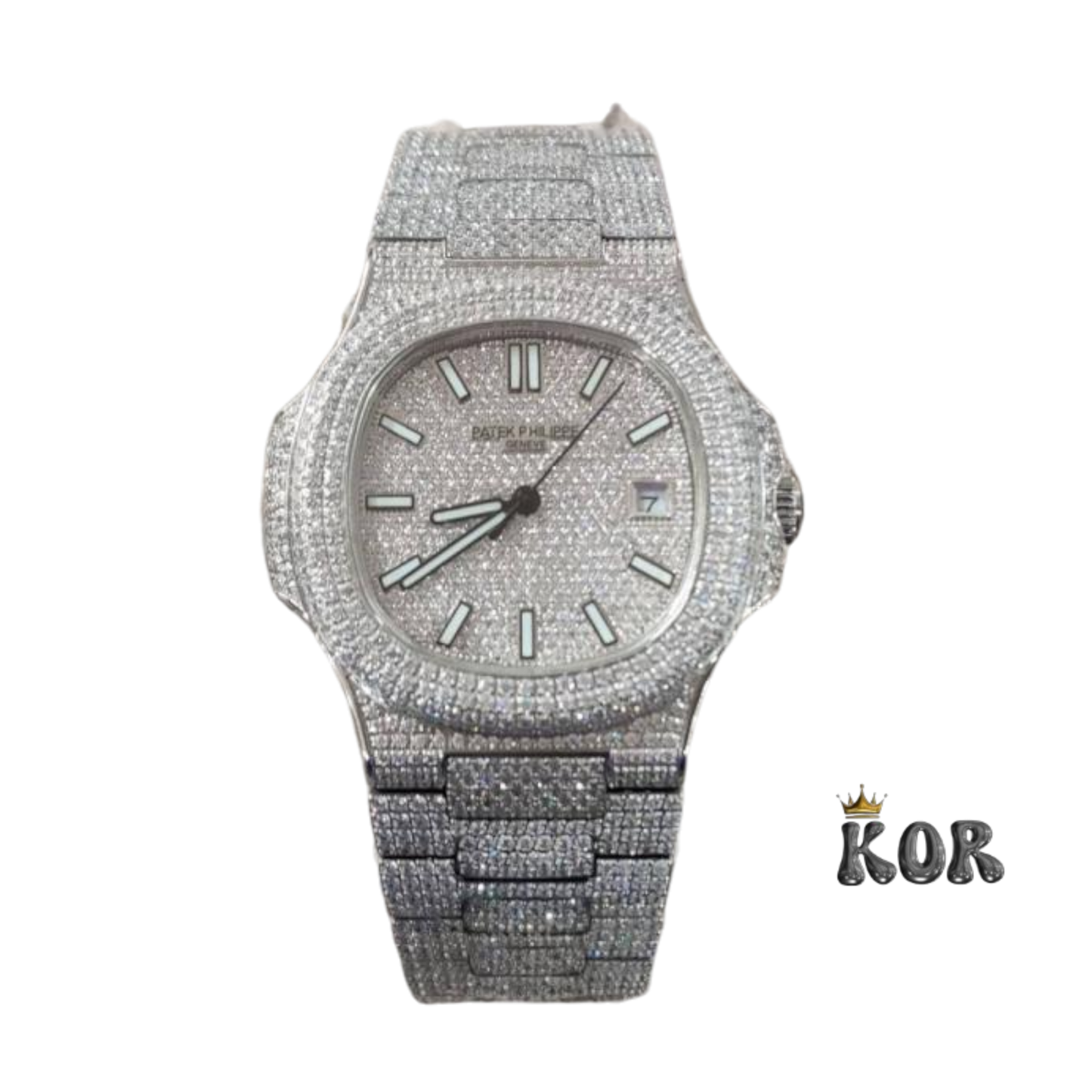 Patek Philippe Geneve Moissanite watch