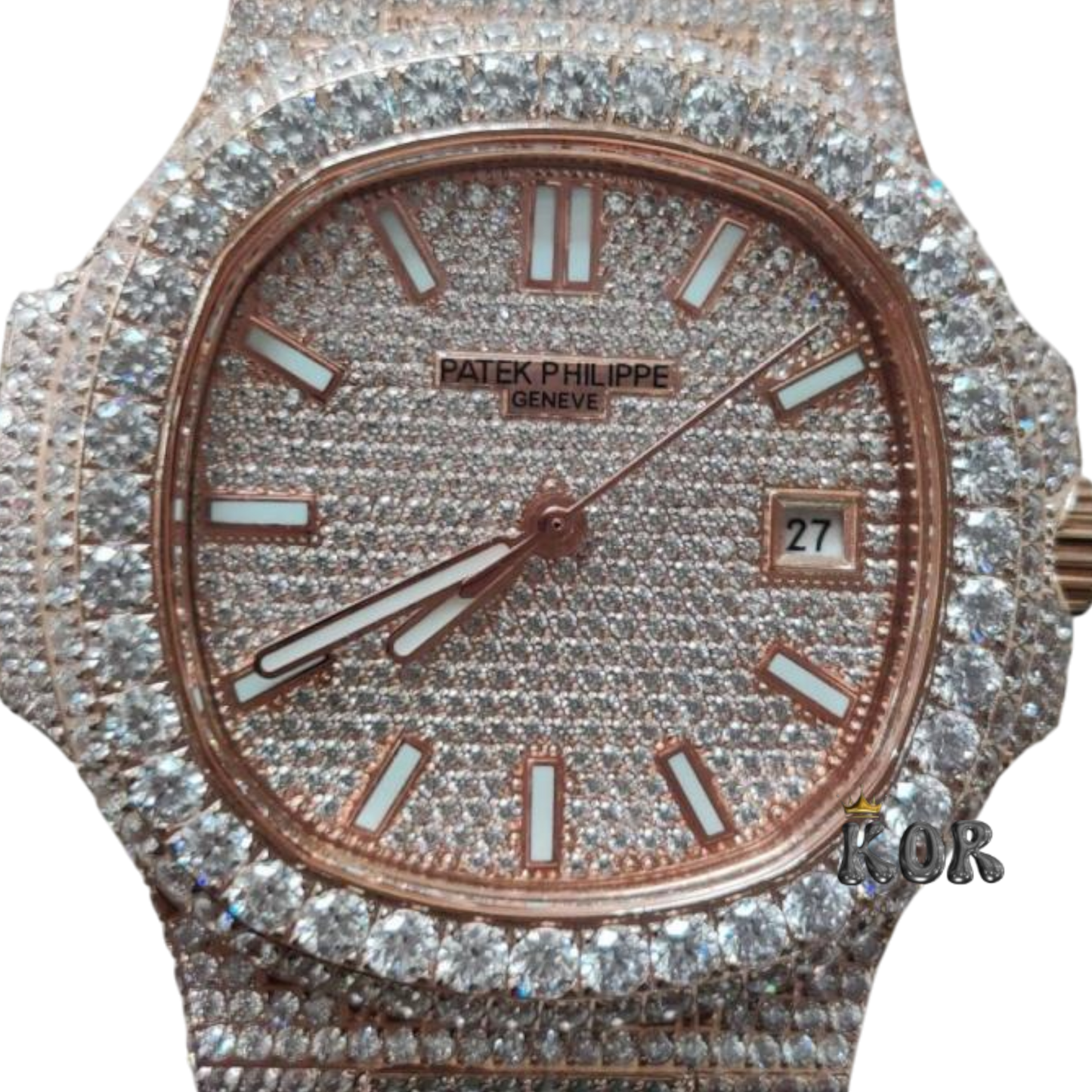 Patek Philippe Geneve Moissanite watch